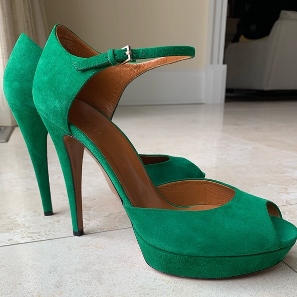 Gucci Green Platform Heels - Picture 3 of 6